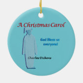 クリスマスキャロルScroogeは、"神賛美します私達を皆" セラミックオーナメント (裏面)