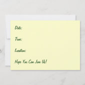 クリスマスキャロルSingalong: 鳥、ヒイラギ、果実 招待状 (裏面)