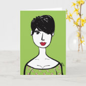 クリスマスキャンディかわいこちゃん カード (黄色い花)