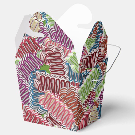 クリスマスキャンディのお気に入りボックス、テイクアウトスタイル フェイバーボックス (オープン)