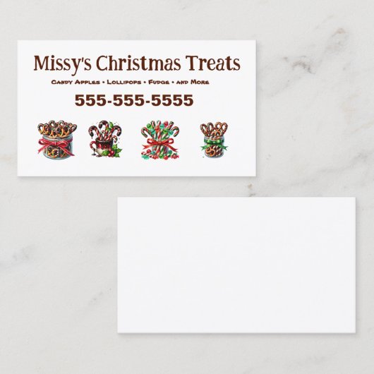 クリスマスキャンディの名刺 名刺 (正面/裏面)