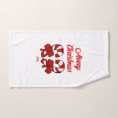 クリスマスキャンディカヌスバスルームタオルセット バスタオルセット (ハンドタオル)