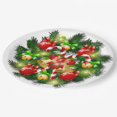 クリスマスキャンディカネス紙プレート ペーパープレート (アングル)