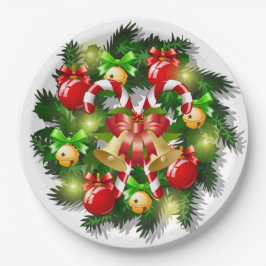 クリスマスキャンディカネス紙プレート ペーパープレート