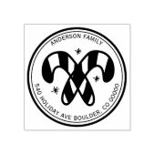 クリスマスキャンディカンパーソナライズされたズ ラバースタンプ (インプリント)