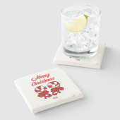 クリスマスキャンディカーヌマーブルストーンコースター ストーンコースター (横)