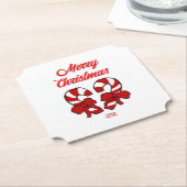 クリスマスキャンディキャネスチケット紙コースター ペーパーコースター (アングル)