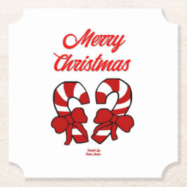 クリスマスキャンディキャネスチケット紙コースター ペーパーコースター