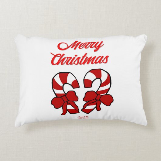 クリスマスキャンディキャンセスアクセントピロー アクセントクッション (正面)