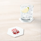 クリスマスキャンディキャンヌヘキサゴン紙コースター ペーパーコースター (インサイチュ)