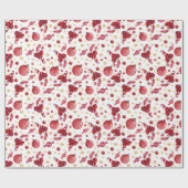 クリスマスキャンディキャンヌーズ&スター ラッピングペーパー (フラット)