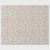 クリスマスキャンディキャンバスのペイズリーテクスチャ ラッピングペーパー (フラット)