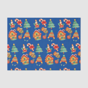 クリスマスキャンディキャン、キャンドル、木 薄葉紙