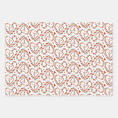 クリスマスキャンディキャン、ハート、木&ギフト ラッピングペーパーシート (正面)