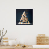 クリスマスキャンディケーキクリスマスツリー ポスター (キッチン)