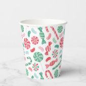 クリスマスキャンディスウィートワン最初の誕生日 紙コップ (裏面)