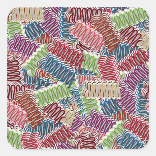 クリスマスキャンディススススススクエア スクエアシール (正面)