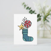 クリスマスキャンディストッキング ポストカード (スタンド正面)