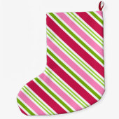 クリスマスキャンディストライプストッキング ラージクリスマスストッキング (裏面)