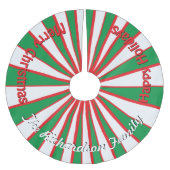 クリスマスキャンディストライプーの名前はこちらツリースカート ブラッシュドポリエステルツリースカート (正面)