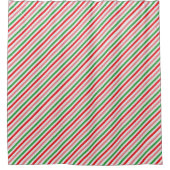 クリスマスキャンディストライプー シャワーカーテン (正面)