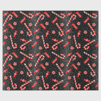 クリスマスキャンディスパークルラッピング紙 ラッピングペーパー