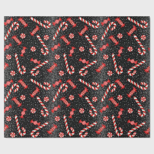 クリスマスキャンディスパークルラッピング紙 ラッピングペーパー (シーム)