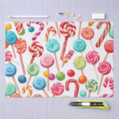 クリスマスキャンディデライトティッシュペーパー 薄葉紙 (クラフト)