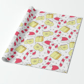 クリスマスキャンディパターン包装紙 ラッピングペーパー (アンロールド)