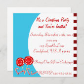 クリスマスキャンディパーティの招待状 招待状 (正面/裏面)