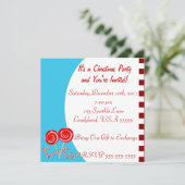 クリスマスキャンディパーティの招待状 招待状 (スタンド正面)