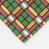 クリスマスキャンディプレイドフリースブランケット フリースブランケット (角)