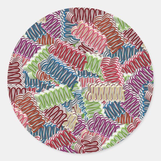 クリスマスキャンディラウンドのシール ラウンドシール (正面)