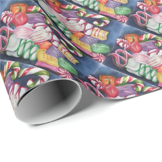 クリスマスキャンディラッピング紙 ラッピングペーパー (ロールコーナー)