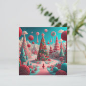 クリスマスキャンディランドホリデーカード シーズンカード (スタンド正面)