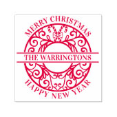 クリスマスキャンディレースのようキャンズFiligreeファミリー名 セルフインキングスタンプ (デザイン)