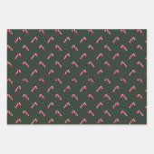 クリスマスキャンディーのモミ赤かわいいエレガント ラッピングペーパーシート (正面3)