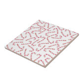 クリスマスキャンディーの杖のパターン タイル (側面)