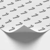 クリスマスキャンディーの白い黒のパターンおもしろいかわいい ラッピングペーパー (角)