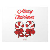 クリスマスキャンディーカヌメモ帳(27.9 cm x 21.6 cm) ノートパッド (正面)