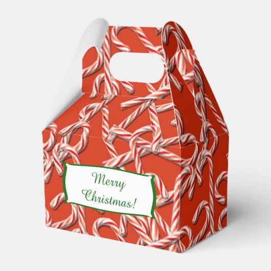 クリスマスキャンディーキャンズパターン フェイバーボックス (正面サイド)