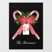 クリスマスキャンディーキャンズフロントウィンドウドアクリングス ウィンドウサイン (シート)