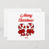 クリスマスキャンディーキャンズポストカード ポストカード (正面/裏面)