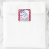 クリスマスキャンディーキャンセステッカー スクエアシール (バッグ)