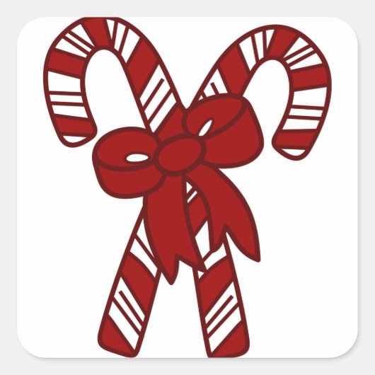 クリスマスキャンディーキャン スクエアシール (正面)