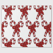クリスマスキャンディーキャン ラッピングペーパー (フラット)