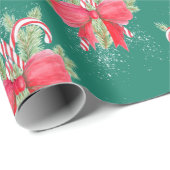 クリスマスキャンディーキャン ラッピングペーパー (ロールコーナー)