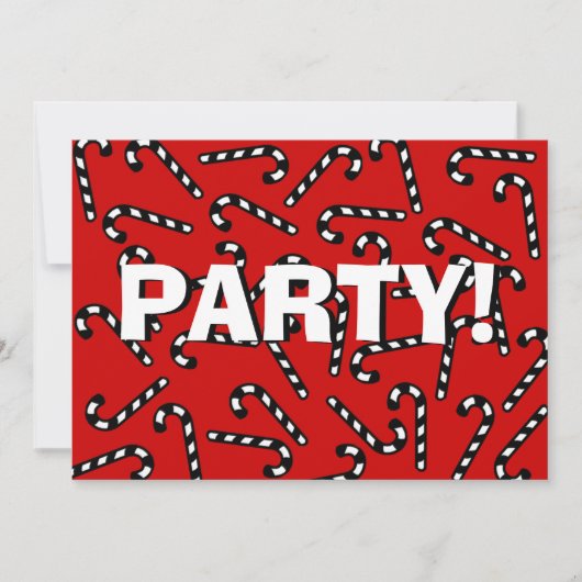 クリスマスキャンディーキャン 招待状 (正面)