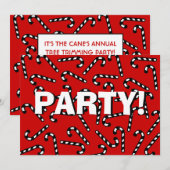 クリスマスキャンディーキャン 招待状 (正面/裏面)