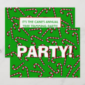 クリスマスキャンディーキャン 招待状 (正面/裏面)